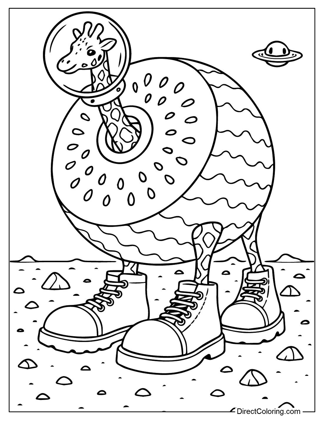 Girafa Celeste Coloring Page